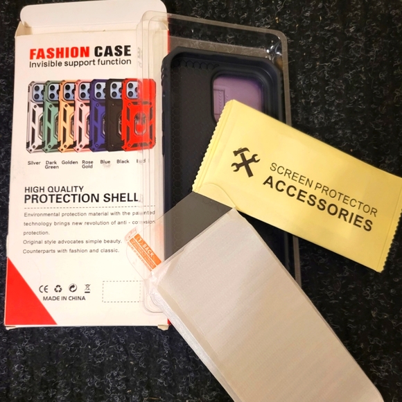 Goton - iPhone 14 Pro Case with Screen Protector, Slide Camera Cover - Purple - Picture 6 of 6